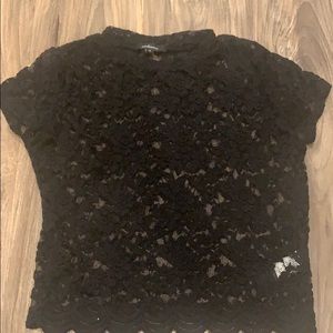 Sheer lace T-shirt